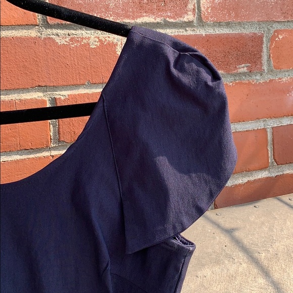 Stretchy navy blue dress - Picture 2 of 5